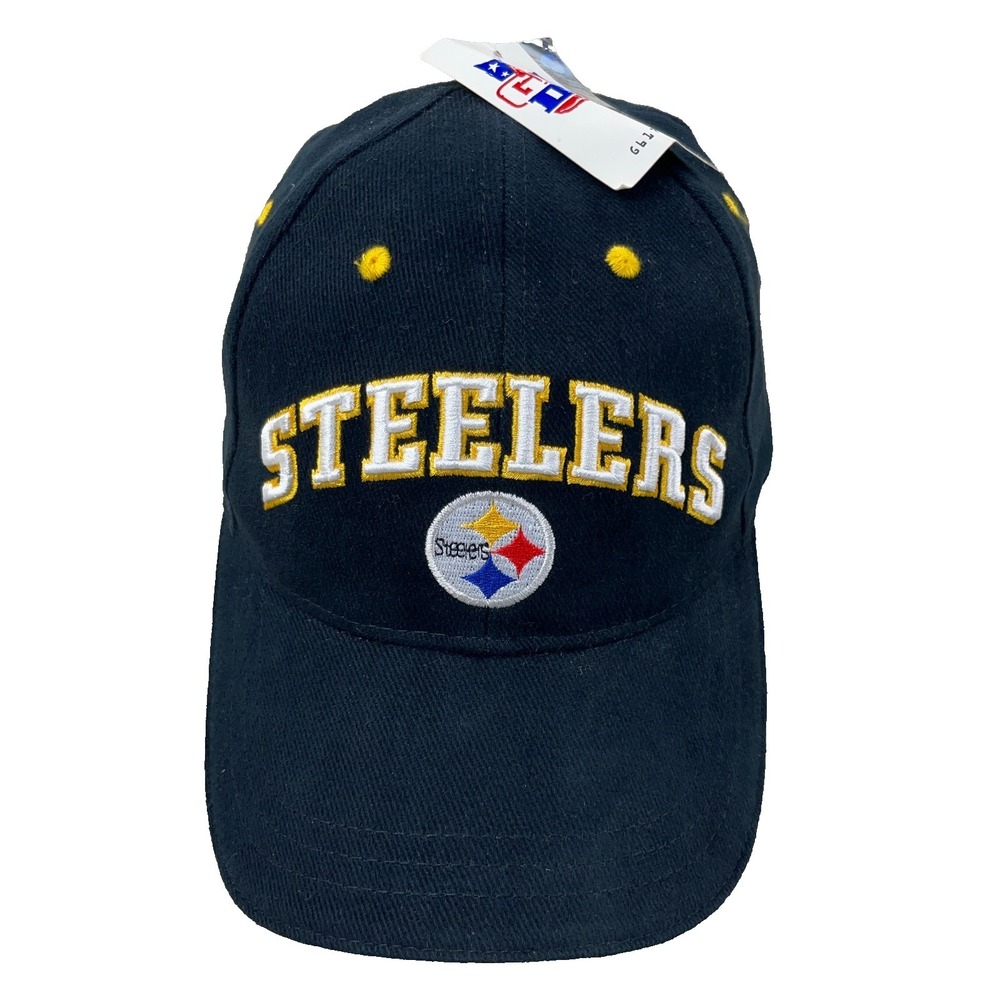 Vintage Pittsburgh Steelers Hat Cap Strap Back Adjustable NFL Football Adult Dad